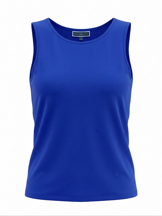 Karen Scott Tops - Karen Scott Royal Blue Scoop Neck Tank Layering Summer Lightweight Size L